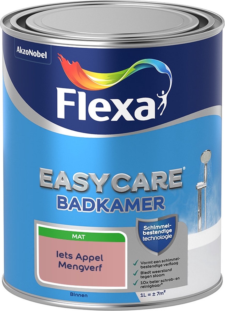 Flexa Easycare Muurverf - Badkamer - Mat - Mengkleur - Iets Appel - 1 liter