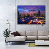 KEK Original - Bangkok by night - wanddecoratie - 150 x 100 cm - muurdecoratie - Dibond 3mm -  schilderij