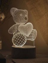 3D Bear light | 3 kleuren verstelbaar | Valentijnsdag | Moederdag | Vaderdag