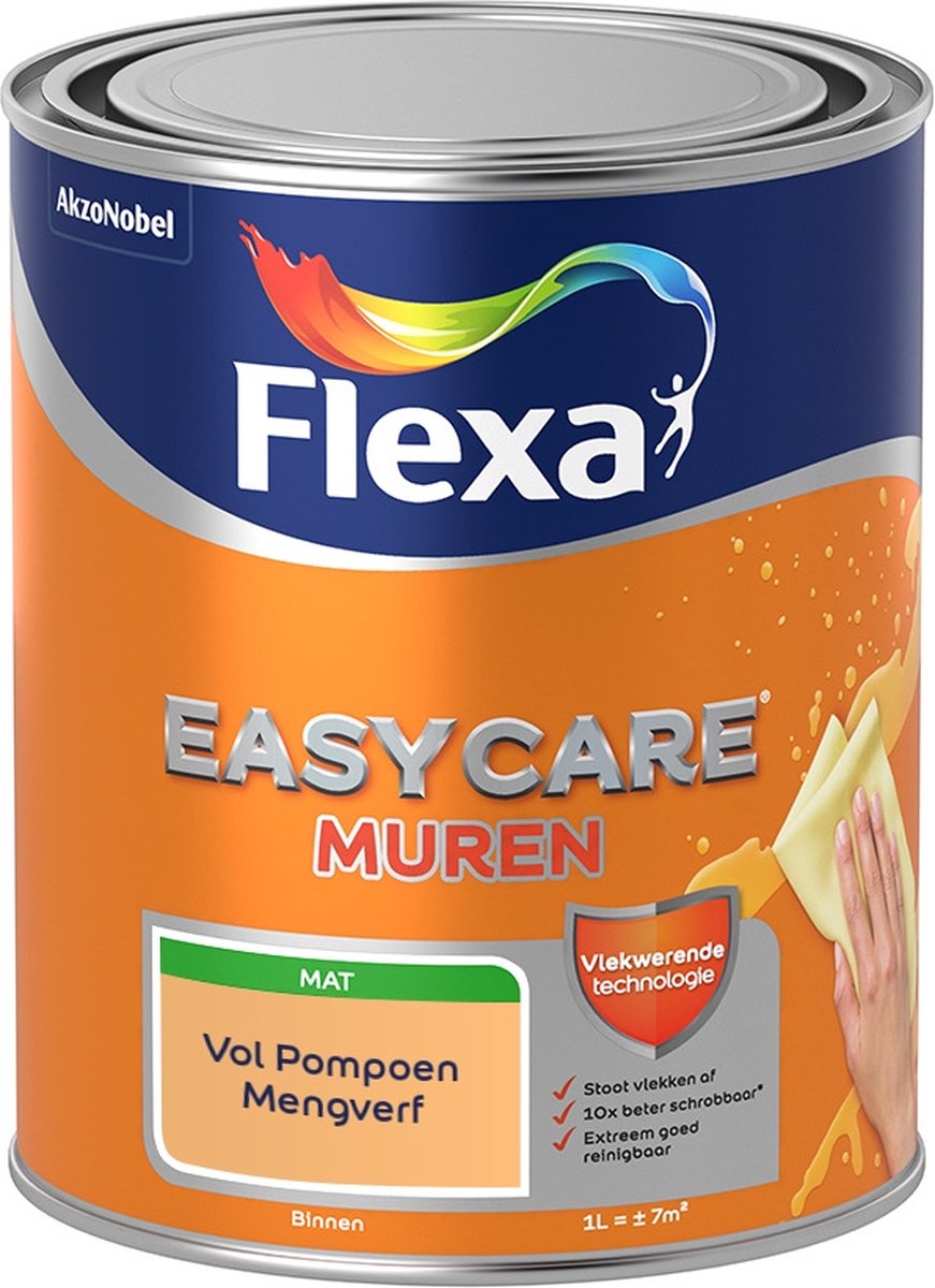 Flexa Easycare Muurverf - Mat - Mengkleur - Vol Pompoen - 1 liter