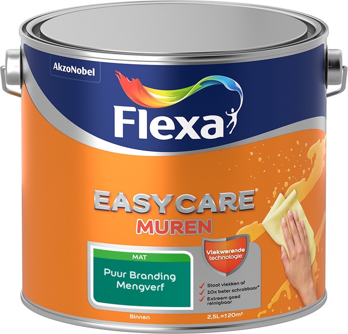 Flexa Easycare Muurverf - Mat - Mengkleur - Puur Branding - 2,5 liter