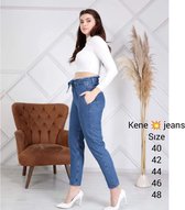 Dames jeans hoge taille licht blauw maat 44