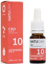 CBD olie 10 % van Natucan © - 10ml - 1000mg CBD - Milde smaak & snelle absorptie van CBD dankzij MCT olie