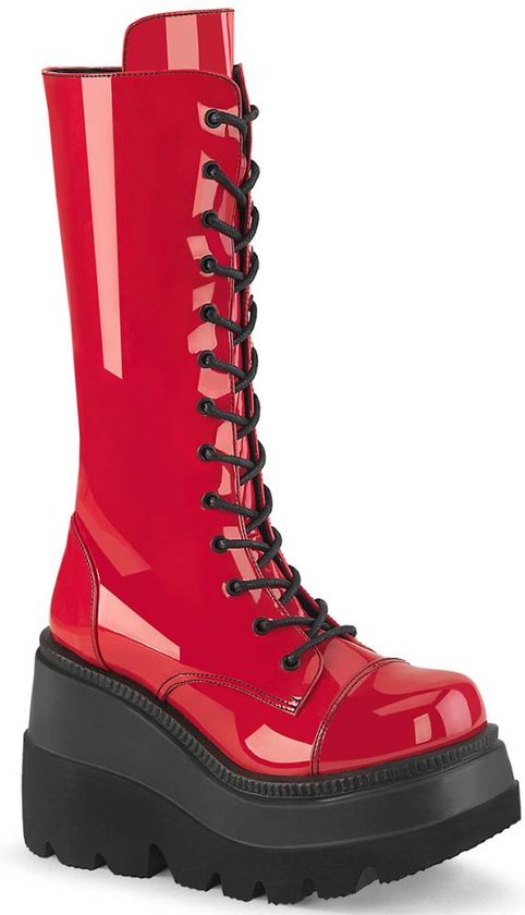 Demonia Platform Bottes femmes -36 Shoes- SHAKER-72 US 6 Rouge