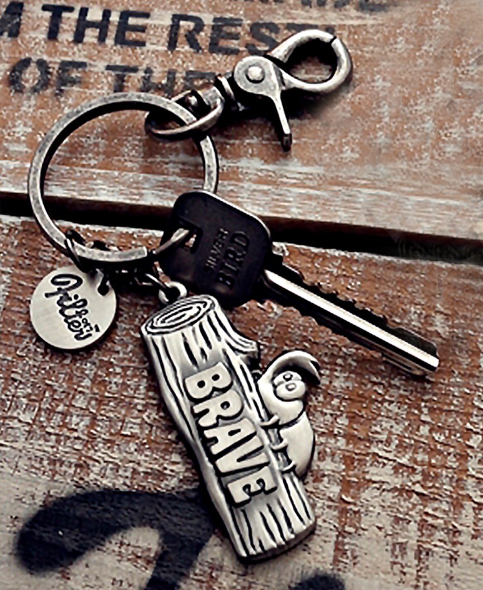 FILTER017 BRAVE METAL KEYCHAIN/ - sleutelhanger - Hanger - embleem - Gift - Mannen