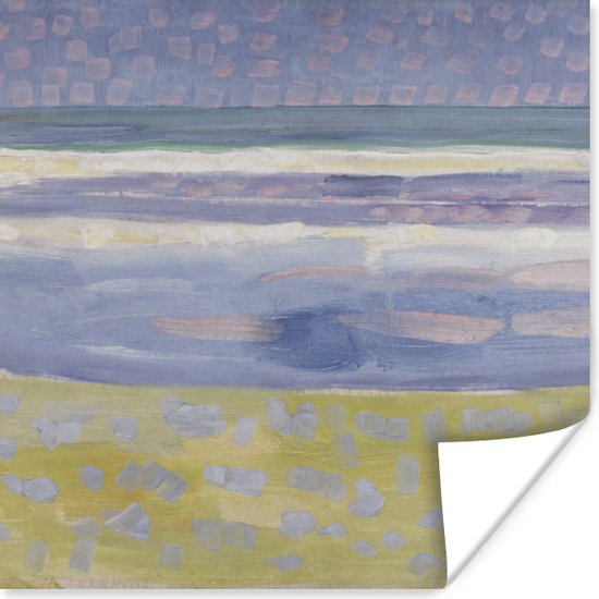 Poster Zee na zonsondergang - Piet Mondriaan - 50x50 cm
