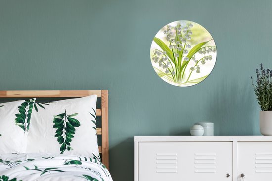 Wall Circle - Wall Circle Indoor - Une composition créative du Muguet - ⌀ 30 cm - Décoration murale - Peintures Ronds