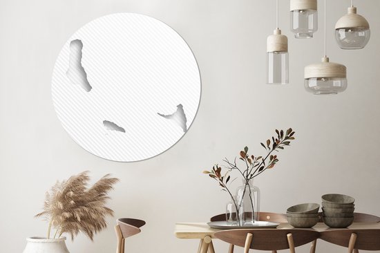 Une illustration rayée des Comores Cercle mural aluminium ⌀ 140 cm