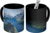 Magische Mok - Foto op Warmte Mok - Uitzicht over fjorden in Noorwegen - 350 ML