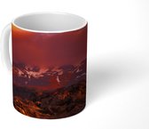 Mok - Rode lucht boven het Nationaal park Tongariro in Oceanië - 350 ML - Beker