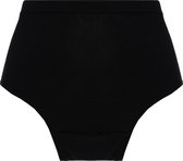 Hoge Taille Ribana - Tailleslip - Katoen - ondergoed dames - dames slips - carnavalskleding dames - M - Zwart - 1 Pack - productvideo - met track & trace via PostNL - Max 10 per Klant