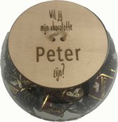 Pot Chocotoffs | Peter | liefste peter | chokotoffe peter | peter vragen |  peter worden | peetoom vragen | peetoom worden | cadeau