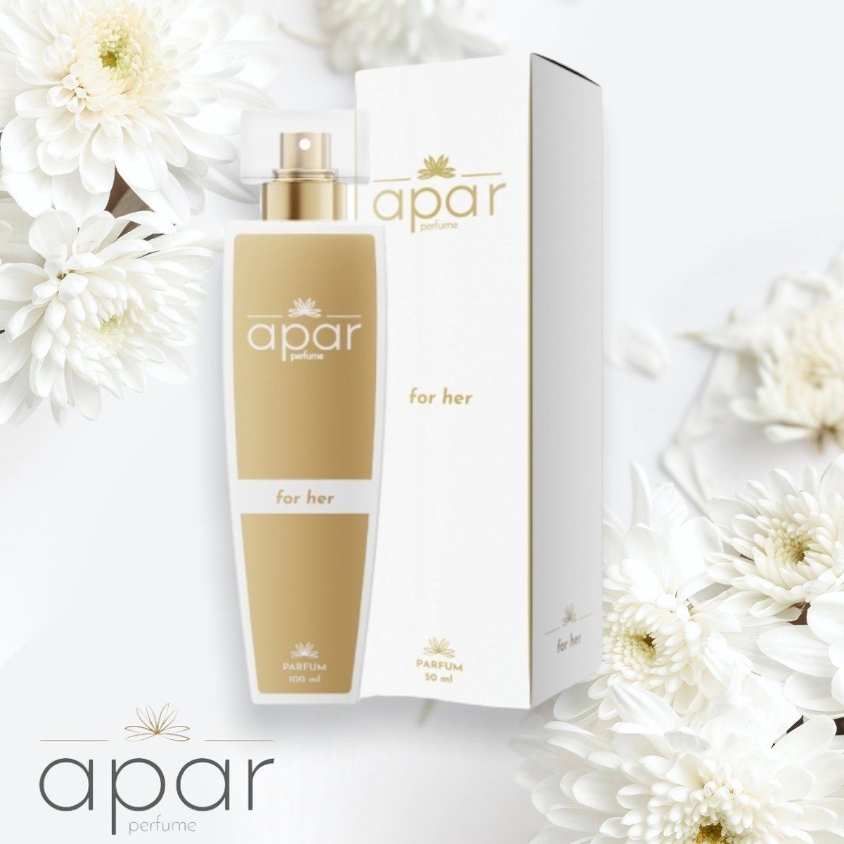 *F100* Oriëntaals, Bloemige merkgeur voor dames APAR Parfum EDP - 50ml - Nummer F100 Premium - Cadeau Tip !