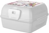 Lunchbox - Broodtrommel - Kinderen - Witte Unicorn - Met Vork en Lepel - Brood - Fruit