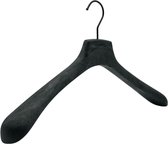 [Set van 5] Premium massieve zwart marmer kledinghangers / garderobehangers / kolberthangers / jashangers / mantelhangers met extra brede schouders en uitgevoerd met een luxe zwart