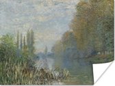 Poster Oevers van de Seine in de herfst - Schilderij van Claude Monet - 80x60 cm