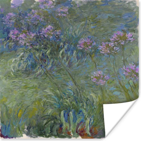 Poster Agapanthus - Schilderij van Claude Monet - 100x100 cm XXL