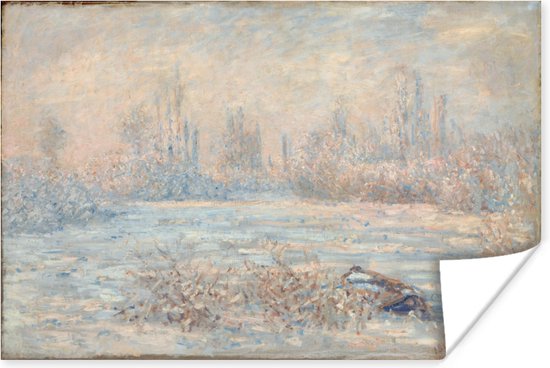 Poster Vorst nabij Vetheuil - Schilderij van Claude Monet - 90x60 cm
