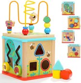 TOP BRIGHT Houten Activiteitenkubus 5-in-1