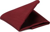 Pochet Donkerrood - Suitable - Pochette – Heren - Unisex - 25x25 cm - Zijde | Geschenkverpakking