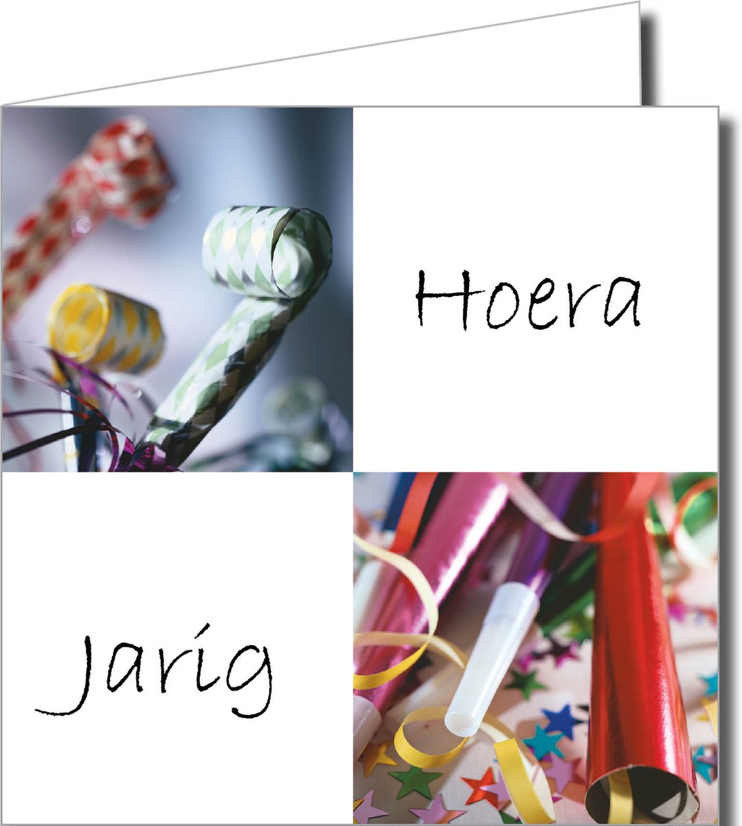 Verjaardagswenskaarten Set – 10 Stuks (14,5 x 14,5 cm) Inclusief Luxe Enveloppen, 5 Feestelijke Ontwerpen (2 Kaarten per Ontwerp)