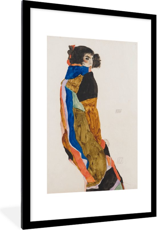 Fotolijst incl. Poster - Moa - schilderij van Egon Schiele - 80x120 cm - Posterlijst