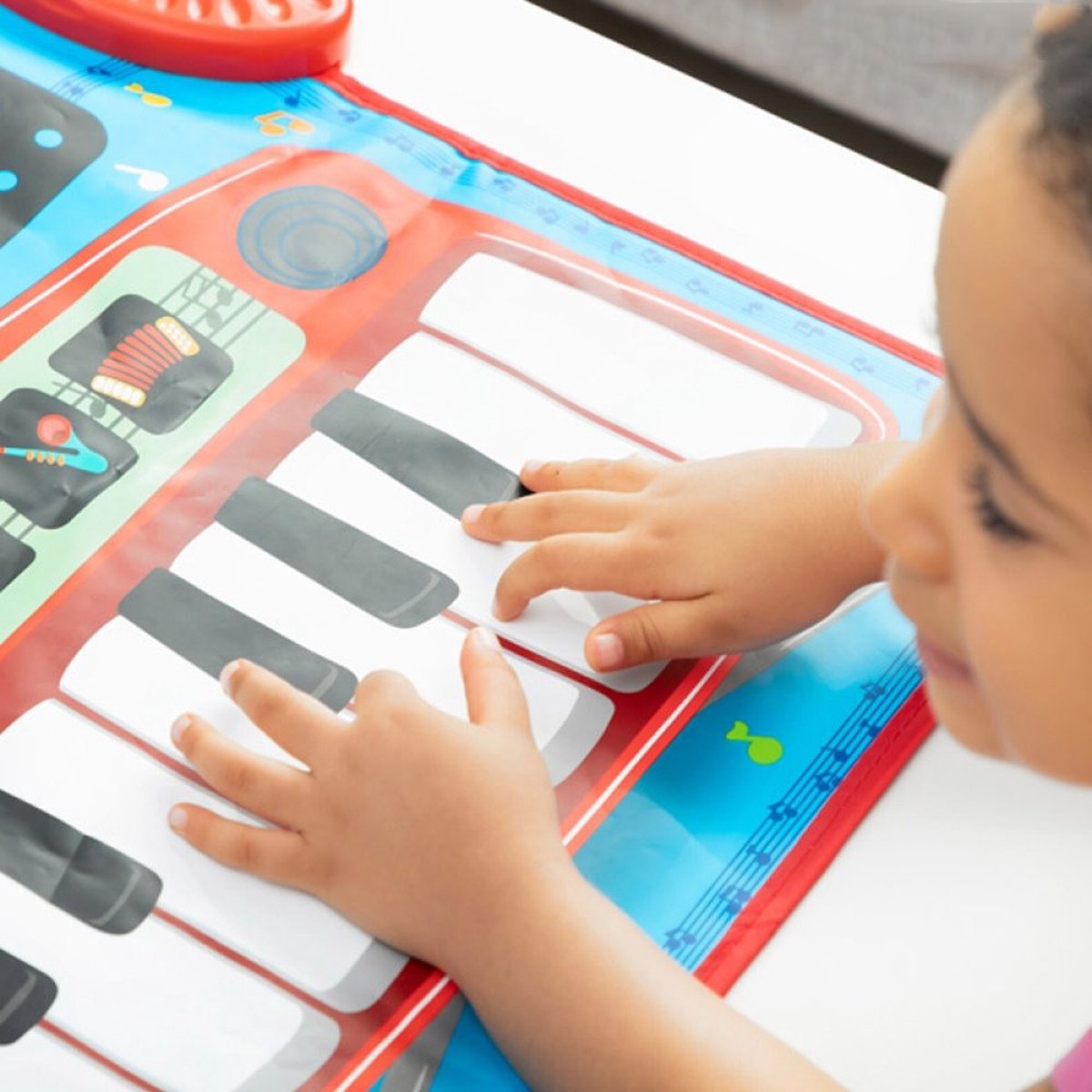 Muziek speelmat kids - 70,5 x 45,5 x 2,5 cm - werkt op 2 AA batterijen  (meegeleverd) | bol.com