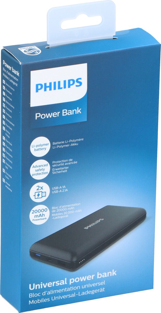 PHILIPS DLP8720N/03 Powerbank 20000mAh met 2 USB-A Poorten - afbeelding 3