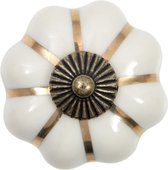 Bouton de porte - Céramique - Vintage - Couleur ivoire - Ceramic - Bouton de meuble