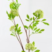 Fabulous Flowers - 2 stuks kunst viburnum 116 cm groen- zijden sneeuwbal