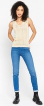 LOLALIZA Lurex top met V-hals - Goud - Maat S