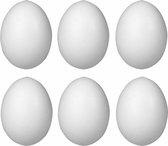 Pakket van 6x stuks piepschuim eieren 10 cm - Pasen decoratie - Styropor paaseieren