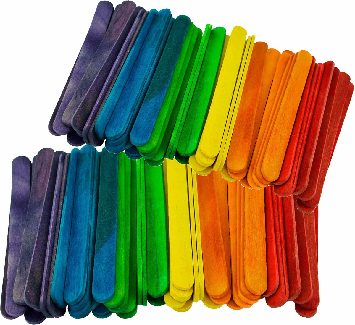 IJslollie stokjes knutselen pakket van 300x stuks Multicolor kleur in verschillende formaten