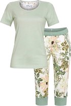 Groene Bloomy pyjama streep en bloem