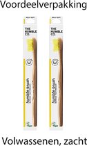 Humble brush - bamboe tandenborstel - geel - 2 stuks - soft / zacht