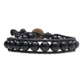 Bela Donaco Armband Classic B8 – zwart – Onyx – Leer