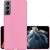 Samsung Galaxy S22 Hoesje Back Cover Siliconen Case Hoes - Licht Roze