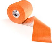 6x PREMIUM kinesiotape sporttape, elastische kwaliteitsbandage / 100% geweven katoen / waterafstotend / rollengte 5 m, breedte 7,5 cm, kleur: oranje