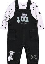 Zwarte jongenstuinbroek + shirt - 101 Dalmatiërs DISNEY / 92 cm