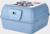 Lunchbox - Broodtrommel - Kinderen - Blauwe Robot - Met Vork en Lepel - Brood - Fruit