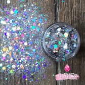GetGlitterBaby Chunky Festival Glitters voor Lichaam en Gezicht / Face Body Glitter - Zilver