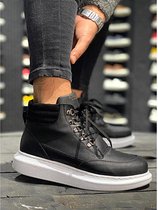 Knack Heren Sneaker - zwart - hoge sneakers - schoenen - comfortabele - 504 - maat 41