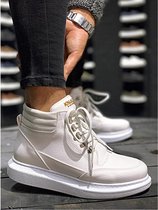 Knack Heren Sneaker - wit - hoge sneakers - schoenen - comfortabele - 504 - maat 42