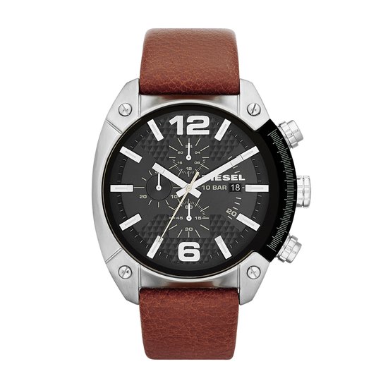 Diesel DZ4296 - Horloge - 49 mm - Leer - Bruin | bol.com