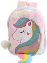 Pluchen Unicorn Rugzak met Staart en Pompom