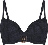 LingaDore - Black Snake Bikini Top - maat 38D - Zwart