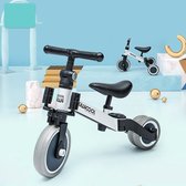 Manino Kinderfiets - Verstelbare Driewieler - Geschikt Voor Kinderen Van 1-6 Jaar - Loopfiets - verstelbaar - Fiets - Wit