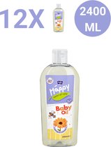 Bella Baby Happy Babyolie (200 ml Per Fles), pak van 12 combo 12 Fles, goudsbloem extract