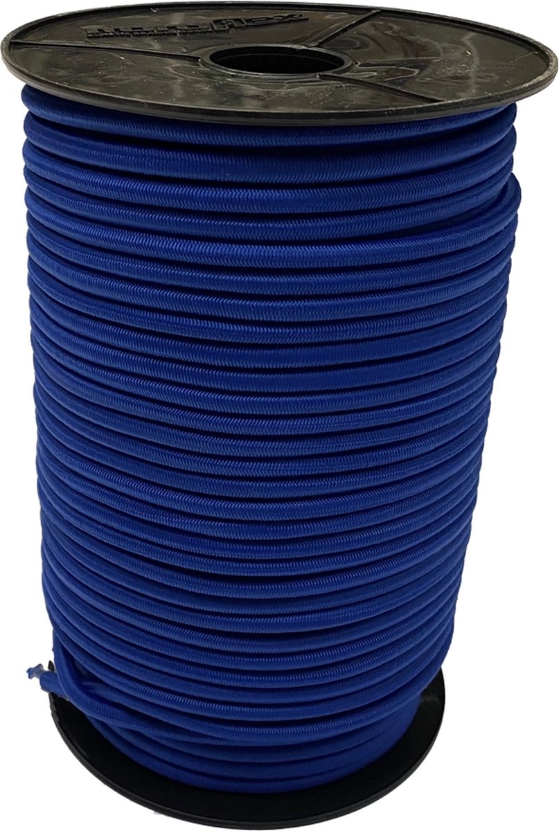 Elastisch koord 8mm blauw op rol - 100 meter