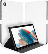 Book Cover Geschikt voor Samsung Galaxy Tab A8 2021/2022 Tablet Hoesje Wit met Standaardfunctie